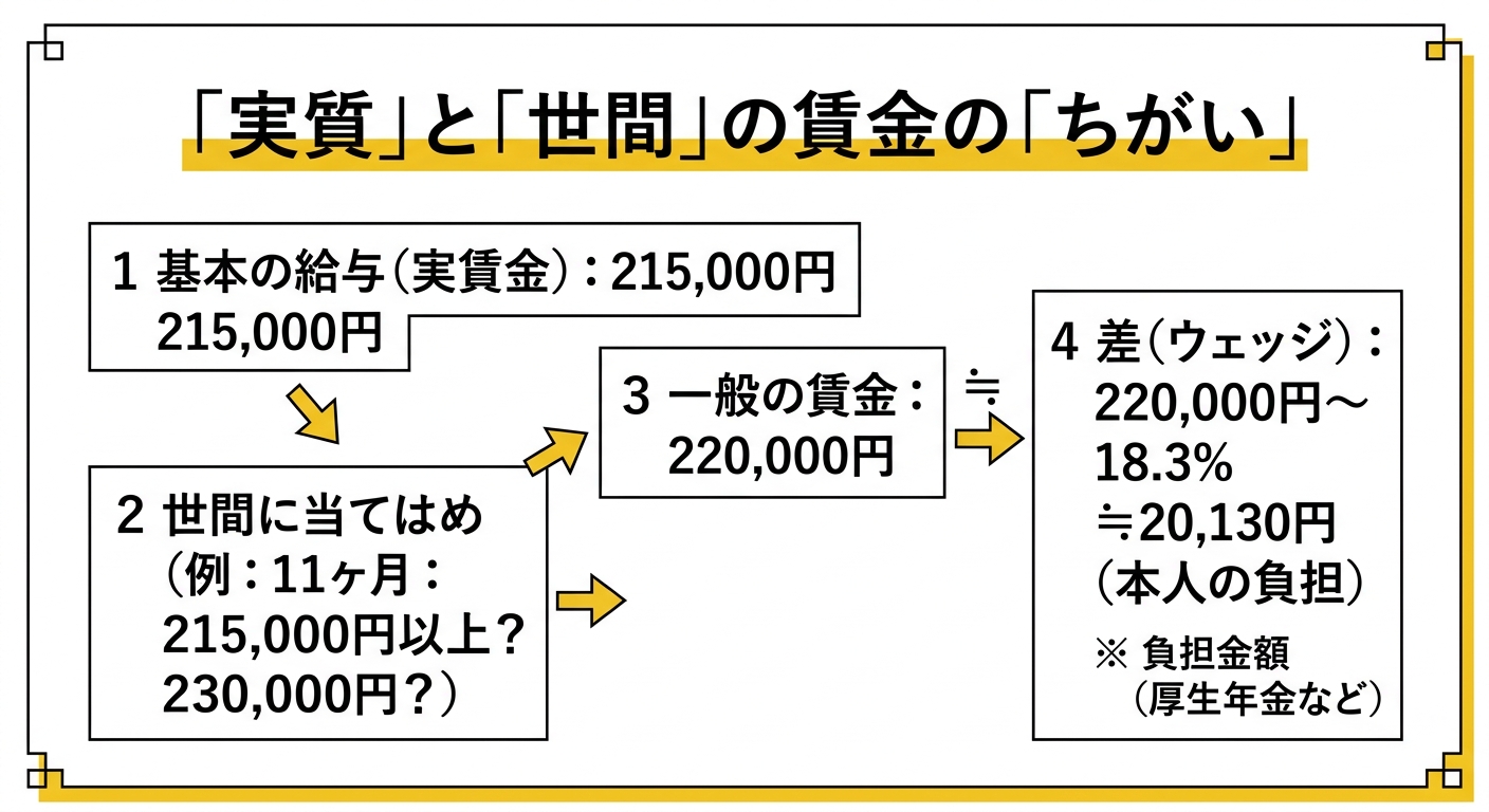 標準報酬月額に含まれる報酬の範囲と等級の仕組みを示した図解