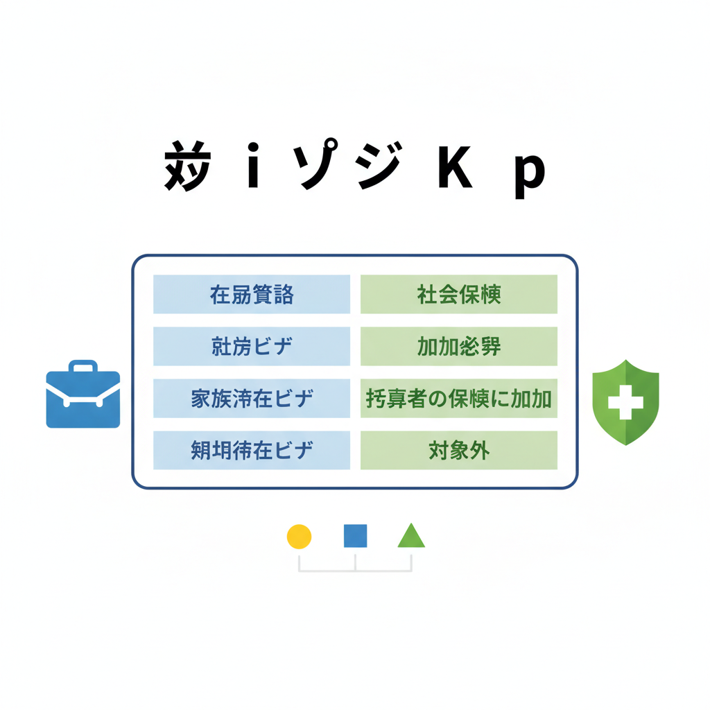 在留資格別 社会保険適用一覧
